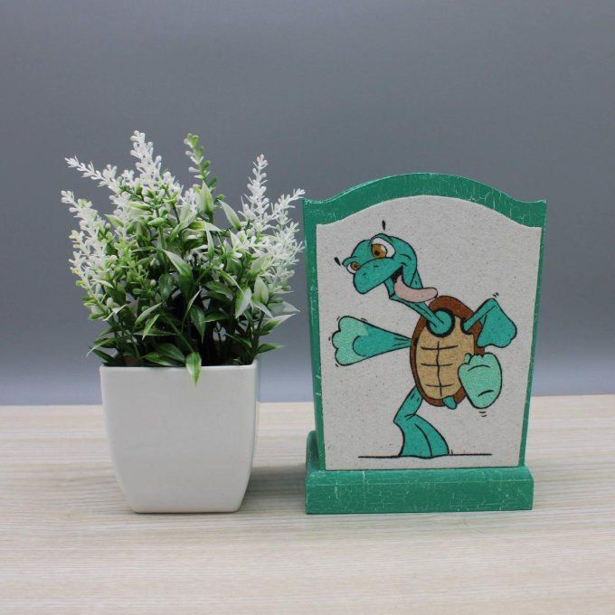 Pot à crayons Crazy Turtle  avec dessin de tortue dansante