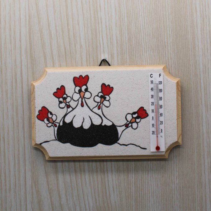  Thermomètre d'intérieur - Poules fun
